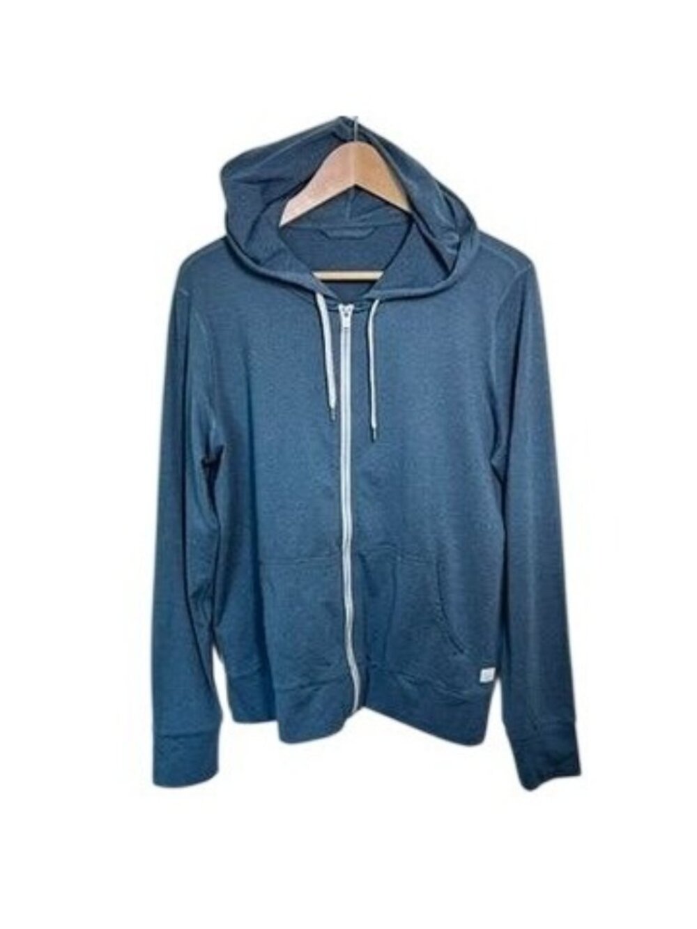 Viori Men Sz XL Coronado Full Zip Hoodie Blue Sea Stretch Knit Performance